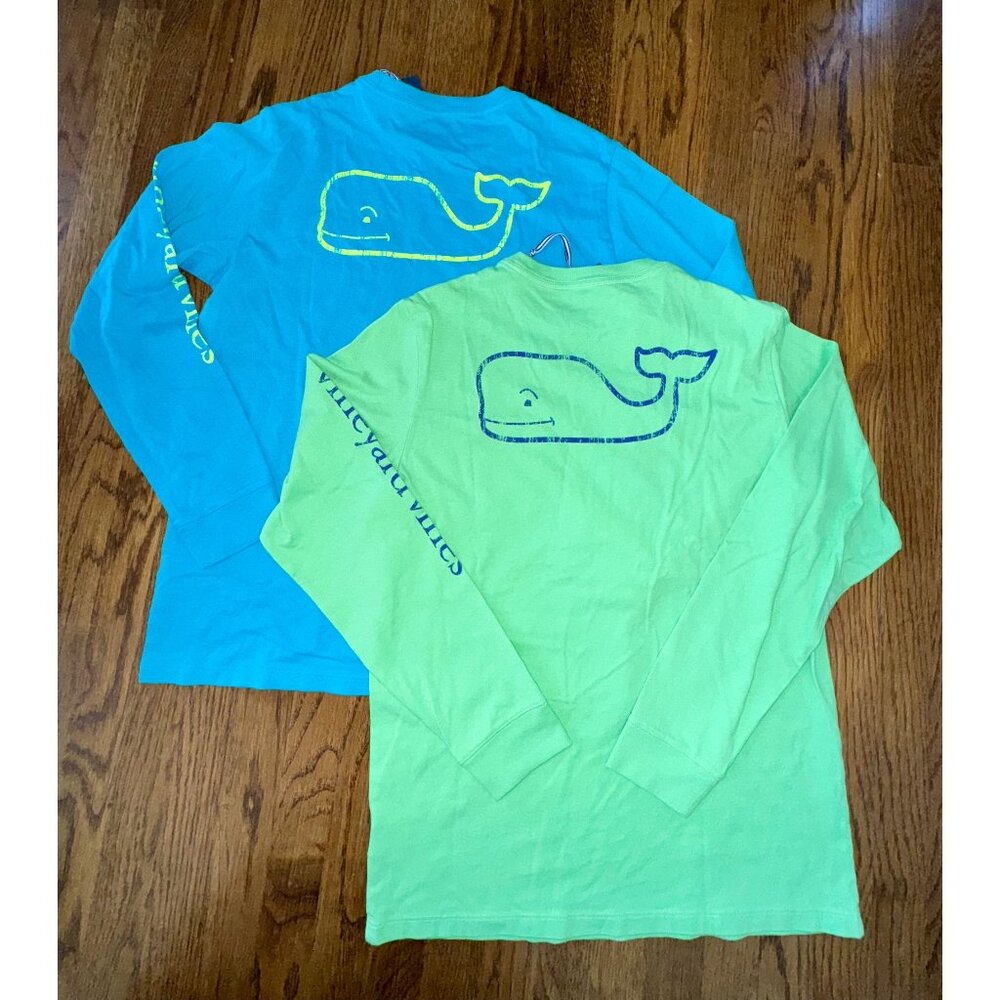 BNWT Bundle of 2 Vineyard Vines Boys Size Large Long Sleeve Pocket Tees